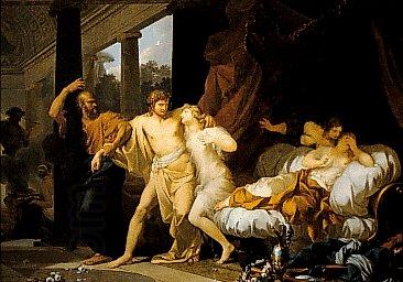 Baron Jean-Baptiste Regnault Regnault Socrates Tears Alcibiades from the Embrace of Sensual Pleasure China oil painting art